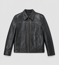 Men's Black Trucker Jacket - flat front