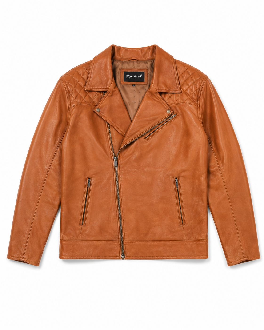 Men's Tan Biker Jacket